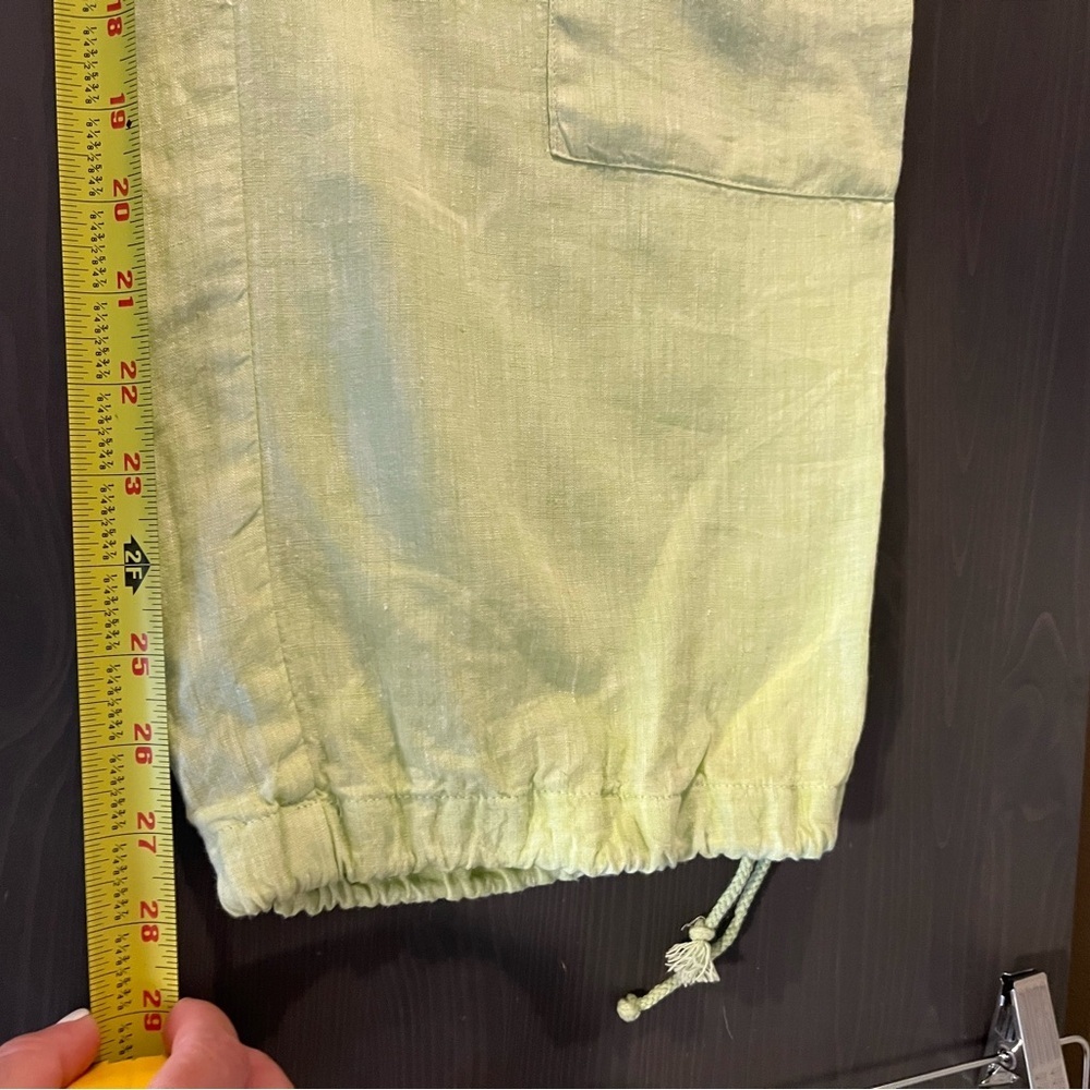 Lauren Ralph Lauren Neon Linen Cargo Jogger Pants - Picture 8 of 8